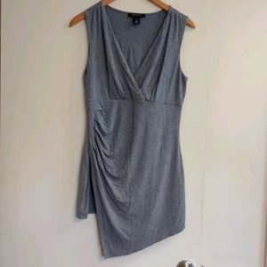 White House Black Market Gray midi dress